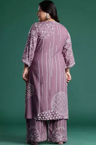 Women Printed Regular Thread Work Kurta with Palazzos