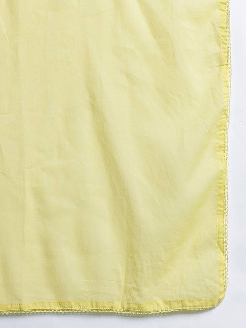 Floral Embroidered Kurta with Trousers & Dupatta