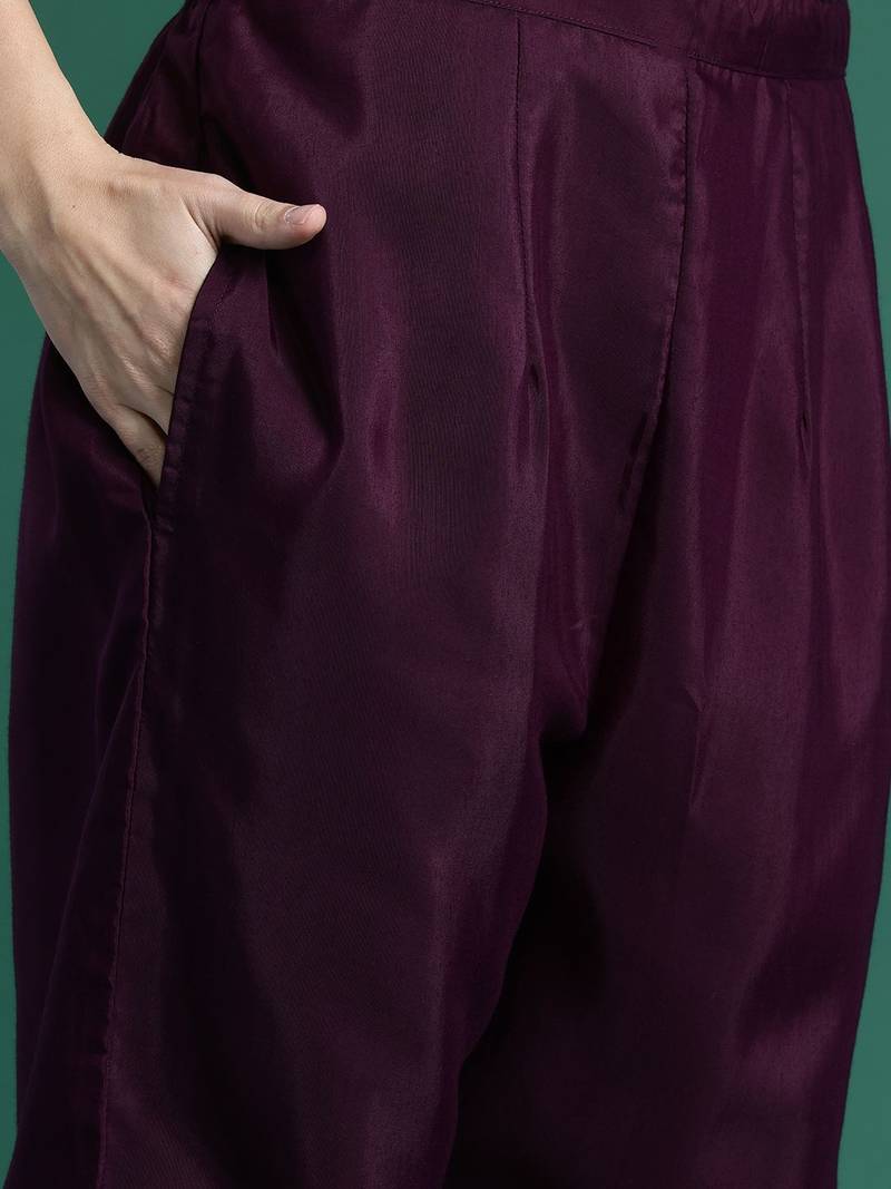 Ethnic Motifs Embroidered Kurta with Trousers & Dupatta