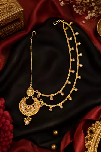 Golden Teardrop Tikka cum Matha Patti