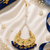 Golden chandbali blue beaded tikka
