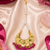 Golden chandbali rani pink beaded tikka