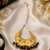 Golden chandbali black beaded tikka