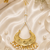 Golden chandbali pearl beaded tikka