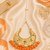 Golden chandbali orange beaded tikka