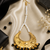 Golden chandbali black beaded tikka