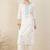 Floral Embroidered Straight Pure Cotton Kurta With Trousers & Dupatta