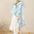 Floral Embroidered Straight Pure Cotton Kurta With Trousers & Dupatta