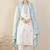 Floral Embroidered Straight Pure Cotton Kurta With Trousers & Dupatta