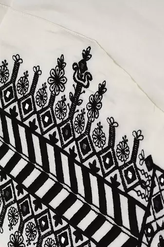 Ethnic Motifs Embroidered Regular Mirror Work Kurta With Palazzo And Dupatta