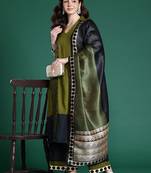 Geometric Printed Regular Kurta with Palazzos & With Dupatta