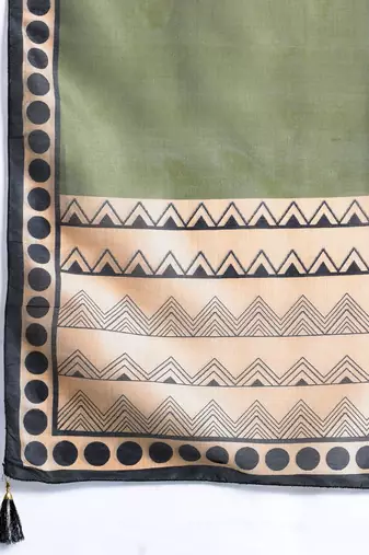 Geometric Printed Regular Kurta with Palazzos & With Dupatta