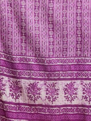 Floral Printed Mirror Work Pure Cotton Kurta With Trousers & Dupatta 4