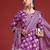 Floral Printed Mirror Work Pure Cotton Kurta With Trousers & Dupatta