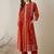 Women Ethnic Motifs Embroidered A-Line Cotton Kurta With Trousers