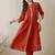 Women Ethnic Motifs Embroidered A-Line Cotton Kurta With Trousers