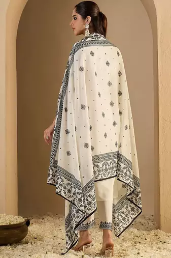 Women Ethnic Motifs Pure Cotton Kurta with Trousers & With Dupatta Kurta Sets