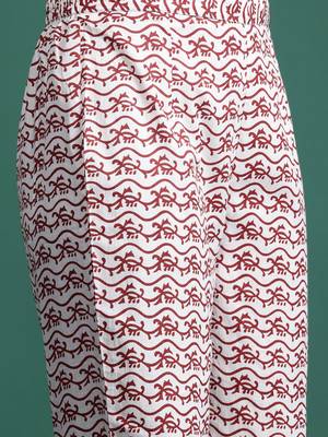 Floral Printed Pure Cotton Kurta With Trousers & Dupatta 4