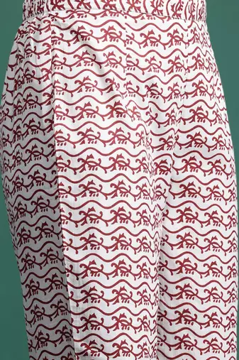 Floral Printed Pure Cotton Kurta With Trousers & Dupatta