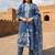 Floral Embroidered Thread Work Pure Cotton Straight Kurta & Trousers With Dupatta