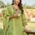 Ethnic Motifs Embroidered Thread Work Linen Kurta With Trousers & Dupatta