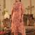 Floral Embroidered Straight Thread Work Kurta With Trousers & Dupatta