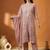Pink Embroidered Straight Kurta Trousers Dupatta Set Kurta Sets