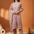 Pink Embroidered Straight Kurta Trousers Dupatta Set Kurta Sets