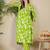 Floral Printed Empire Pure Cotton Kurta with Trousers