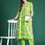 Floral Printed Empire Sequinned Pure Cotton Kurta with Trousers