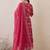 Floral Printed Notch Neck Beads & Stones Pure Cotton Kurta Trousers & Dupatta