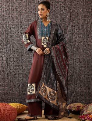 Women Ethnic Motifs Printed Regular Kurta with Trousers & With Dupatta 2