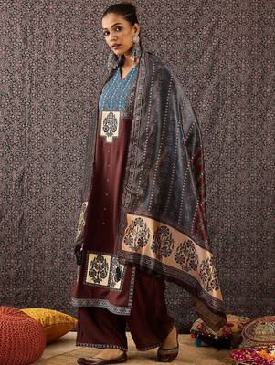 Women Ethnic Motifs Printed Regular Kurta with Trousers & With Dupatta 7