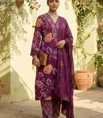 Women Floral Printed Regular Thread Work Pure Cotton Kurta with Trousers & With Dupatta