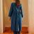 Floral Yoke Design Empire A-Line Sequinned Liva Kurta with Trousers