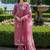 Women Floral Embroidered Regular Thread Work Kurta with Trousers & With Dupatta