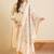 Women Floral Embroidered Regular Thread Work Kurta with Trousers & With Dupatta