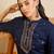 Women Ethnic Motifs Embroidered Regular Thread Work Kurti with Trousers