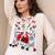 Floral Embroidered Tie-UP Neck Pleated A-Line Pure Cotton Kurta With Trousers