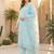Women Floral Embroidered Regular Thread Work Kurta with Palazzos & With Dupatta