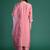 Floral Embroidered Sequinned Liva Kurta With Trousers & Dupatta