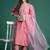 Floral Embroidered Sequinned Liva Kurta With Trousers & Dupatta