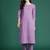 Floral Embroidered Thread Work Pure Cotton Kurta with Trousers