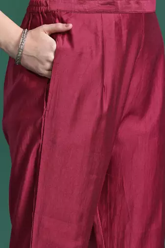 Women Embroidered Straight Kurta Set