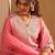Floral Embroidered Liva V-Neck Straight Kurta With Trousers And Dupatta