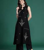 Ethnic Motifs Embroidered Pure Cotton Kurta with Palazzos
