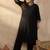 Women Plus Size Regular Thread Work Kurta with Trousers