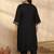 Women Plus Size Regular Thread Work Kurta with Trousers