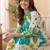 Women Floral Printed Band Collar Straight Kurta with Pyjamas
