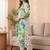 Women Floral Printed Band Collar Straight Kurta with Pyjamas